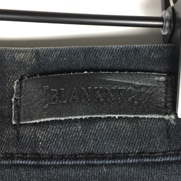 BLANK NYC Skinny Jeans Stretch Coated Distressed Faded Slim Denim Black Wash 26 - Picture 6 of 9